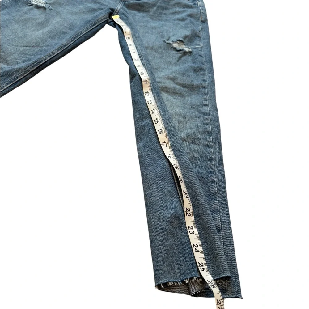 Old Navy extra hi-rise Sky-Hi Straight Jeans size 4 button fly raw hem - Picture 2 of 9